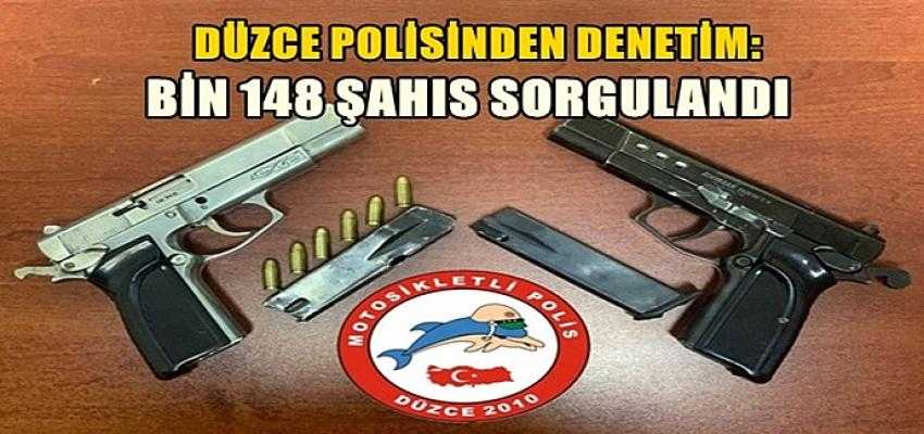 DÜZCE POLİSİNDEN DENETİM: BİN 148 ŞAHIS SORGULANDI...